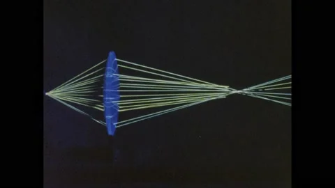 1960s: illustration of light rays passin... | Stock Video | Pond5