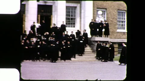 1960s Large Graduating Class of 63 GRADUATION University Vintage Film Home Movie 스톡 동영상 58638800