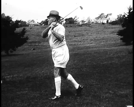 1960s: Men Playing Golf  Stock Footage 52334716