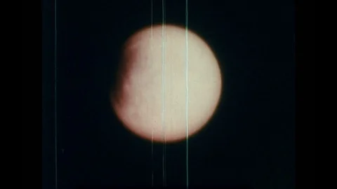 1960s: The moon as a lunar eclipse slowly occurs. Stock Footage 82730822