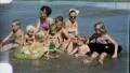 1960s MOTHERS and CHILDREN Family at Beach KIDS Vintage Amateur Film Home Movie HD Footage
