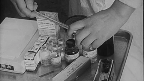1960s Nurse Vaccination Disease Eradication Childhood Disease Vintage Film Movie Stock Footage