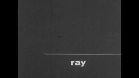 1960s: One line intersects with another line, making a right, ninety-degree Stock Footage 252861245