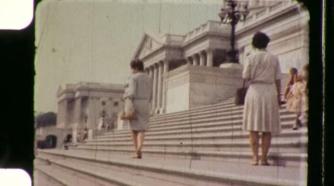 1960s People Capitol Building Steps US S... | Stock Video | Pond5