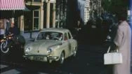 1960S People Dutch Amsterdam Street Scene Crowd Traffic Vintage Film Home Movie Stock Footage