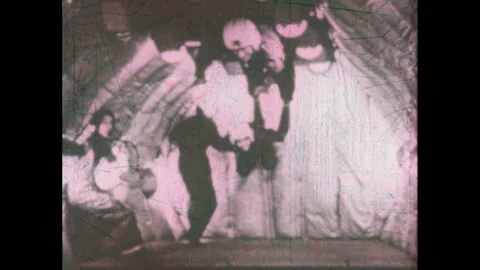 1960s: People float in zero-gravity environment. Flight path. Rocket in space. Stock Footage 243770902