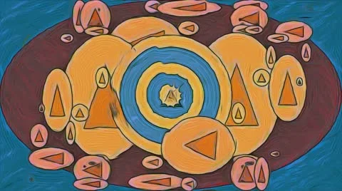1960s Pop Art Psychedelic Flow Stock-Footage 66312211