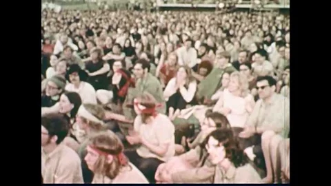 1960s protesters are arrested when police intervene at an SDS march or rally. Stock Footage 118407021