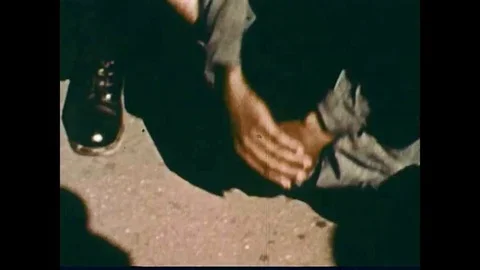 1960s protests become hostile and individuals express anger toward issues of the Stock Footage 118406509