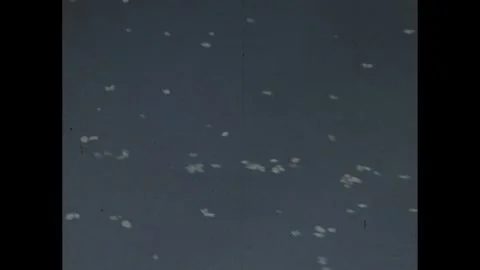 1960s: Sign in front of stream: Polluted stream - Avoid All Contact. Video stock 244482196