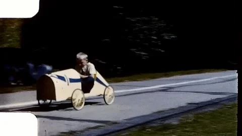 1960s Soap Box Derby. 4 of 4. Vintage 8mm Home Video. Stock Footage 264430852