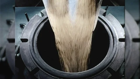 1960s Soybean Grain Food Processing Plant Factory Vintage Industrial Movie Film Video stock 84251156