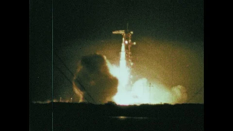 1960s: Spacecraft launches. Stock Footage 104882002