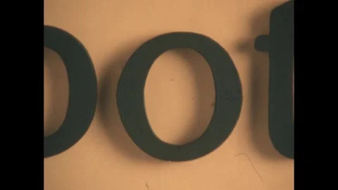 1960s: Text: pot in lower case. Text: pet in lower case. Text: bell in lower Stock Footage 240680977