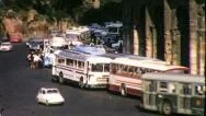 1960S Tour Buses People Rome Coliseum Street Scene Italy Vintage Film Home Movie Stock Footage