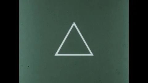 1960s: Triangle changing shape, rotating... | Stock Video | Pond5