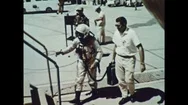 1960S: X-15 Astronaut Climbs Up Steps Stock Footage