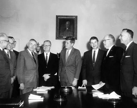 1960s:Meeting with the Task Force on Key Elements of the Agricultural Situation, Stock Photos