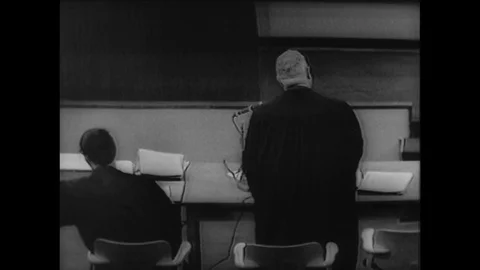 1961-Adolf Eichmann / Trial of War Criminals / Jerusalem / 1961 Video stock 77848166