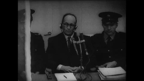 1961-Adolf Eichmann / Trial of War Criminals / Jerusalem / 1961 Stock Footage 77848167