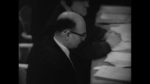 1961-Adolf Eichmann / Trial of War Criminals / Jerusalem / 1961 Video stock 77848171