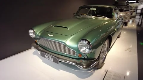1961 Aston Martin DB4 two door grand tourer Stock Footage 338420062