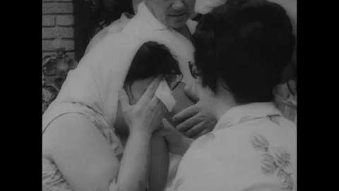 1961-Bay of Pigs Invasion / Grief / Relative / Miami / USA / 1961 Stock Footage