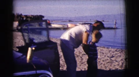 1961: a beach scene is seen CLARKSDALE, ARIZONA Stock Footage