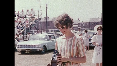 1961-Ceremony / Audience / Pensacola / Florida / USA / 1961 Stock Footage