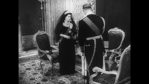 1961-Elizabeth of England / John XXIII / Visit / Vatican City / 1961 Stock Footage