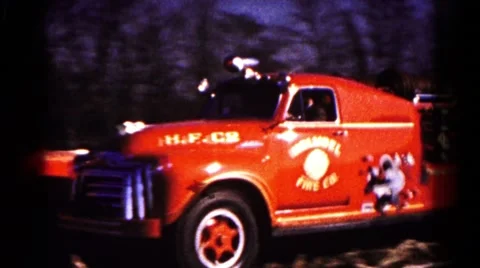 1961: fire brigade is seen passing in parade HAGERSTOWN, MARYLAND Video stock 67987593
