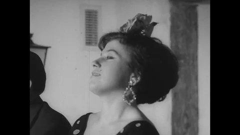 1961-Flamenco / Dancer / Spain / 1961 Stock Footage