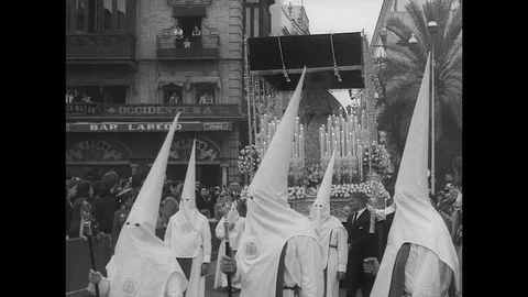1961-Holy Week / Seville / Spain / 1961 Stock Footage