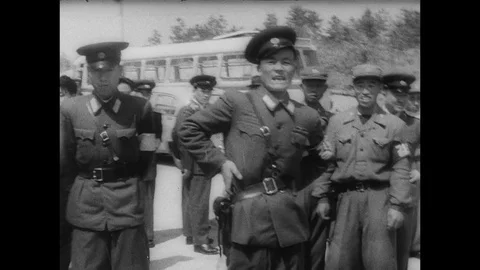 1961-Joint Military Armistice Commission / Unrest / Panmunjeom / Korea / 1961 Stock Footage