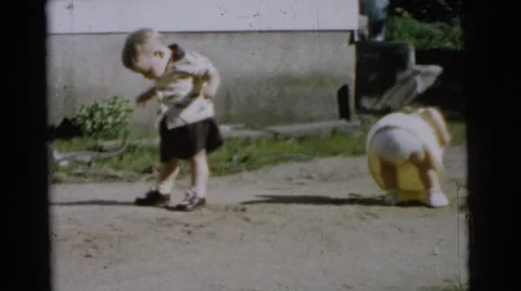1961: learning to get started when even children and registering Stock Footage