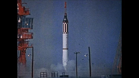 1961-Mercury-Redstone 3 / Rocket Launch / Cape Canaveral / USA / May 5, 1961 Stock Footage 77819975