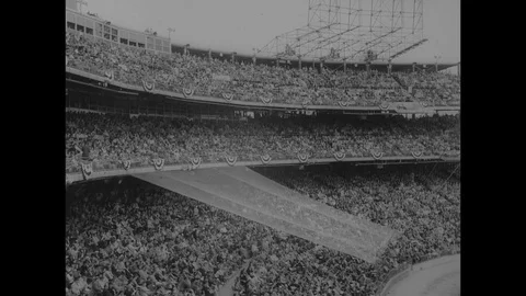 1961-Minnesota Twins / Season Opener / Metropolitan Stadium / Minnesota / USA / Stock Footage