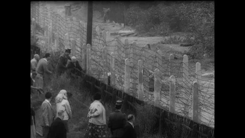 1961-Rise of the Berlin Wall / Division of Germany / Germany / 1961 Video stock 77993161