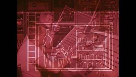 1961 - Scenes from a nuclear explosion, and an explanation of initial and Video stock 146471660