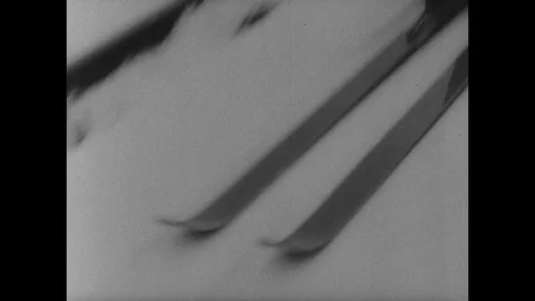 1961-Ski Jumping / Garmisch-Partenkirchen / Germany / 1961 Stock Footage