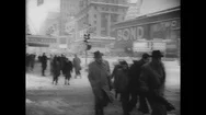 1961-Snowstorm / New York City / Usa / 1961 Stock Footage