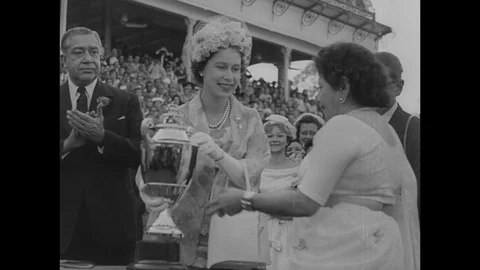 1961-State Visit / Queen Elizabeth II / Calcutta / India / 1961 Stock Footage 77972003
