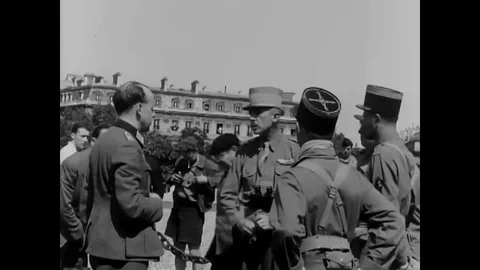 1961 - In the summer and fall of 1944, the Fourth Army helps to liberate Paris Stock Footage 83420822