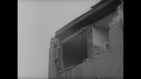 1961-Tornado / Aftermath / Chicago / USA / 1961 Stock Footage