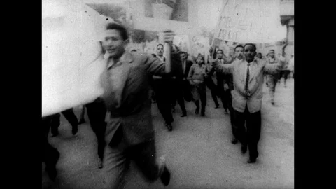 1961-Unrest / Murder / Patrice E. Lumumba / Cairo / Egypt / Jan 17, 1961 Stock Footage 77993169