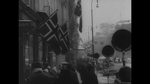 1961-Wedding / Astrid of Norway / Johan Martin Ferner / Norway / 1961 Stock Footage
