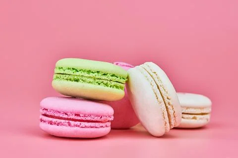 Macaroons  on  pink  background.  Colorful  small  cookie  from  ground  almonds  and  coconut.  Popular  confectionery.  Tasty  snack  food  for  take  away,  copy  space xkwx macaroons,  macaroon,  macaron,  pink,  colorful,  confectionery,  cookie,  popular,  copy  space,  cake,  pastry,  cupcake,  shortcake,  tasty,  food,  design,  snack,  take,  away,  ground,  almonds,  coconut,  small,  red,  studio,  bunch,  green,  beige,  dessert,  pastel,  different,  assorted,  cuisine,  cafe,  vintage,  bakery,  candy,  sweet,  french,  sandwich,  color,  desert,  sweetness,  honey,  goody,  flavor,  gourmet,  breakfast,  high-calorie,  delicious