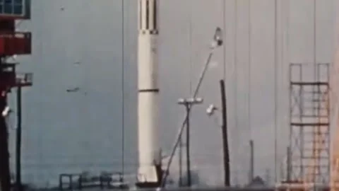 1962.. B 58A ESCAPE CAPSULE, CHIMP AND MAN EJECTIONS (4) Stock Footage 236663312