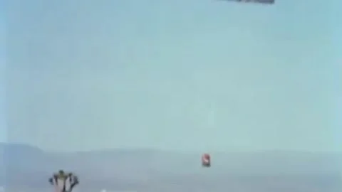1962.. B 58A ESCAPE CAPSULE, CHIMP AND MAN EJECTIONS (61) Stock Footage 236663363