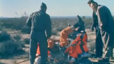 1962.. B 58A ESCAPE CAPSULE, CHIMP AND MAN EJECTIONS (90) Vídeos de archivo 236663441